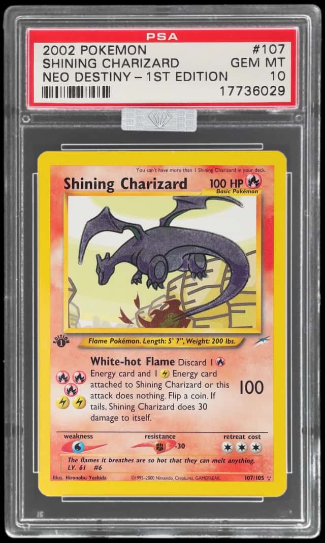 2002 Pokemon Neo Destiny 1st Edition Shining Charizard #107