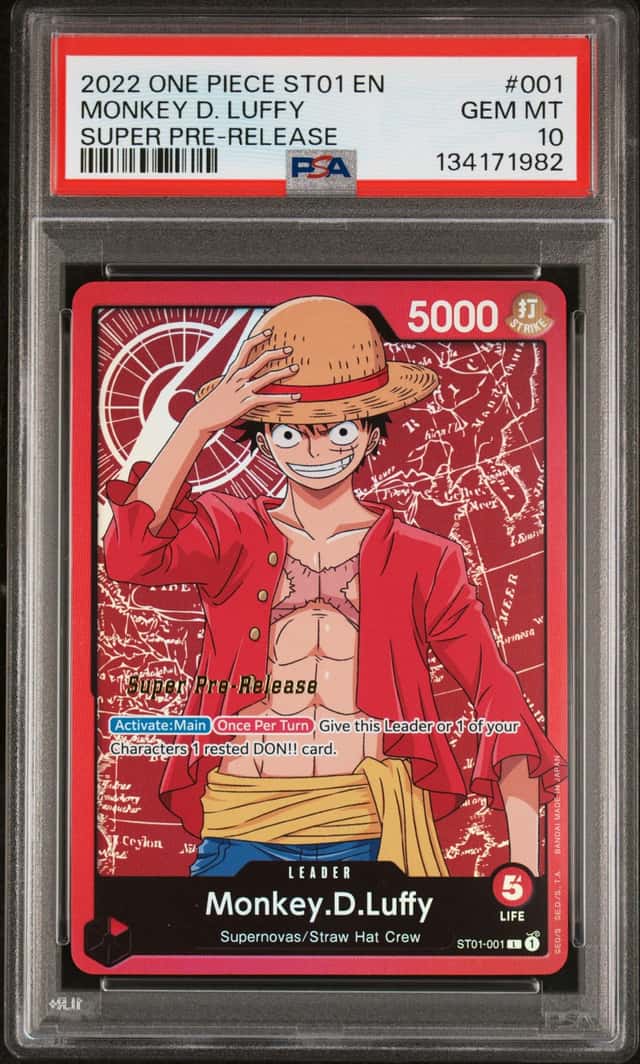 2022 One Piece Starter Deck Straw Hat Pirates Super Pre Release Monkey D. Luffy #ST01-001