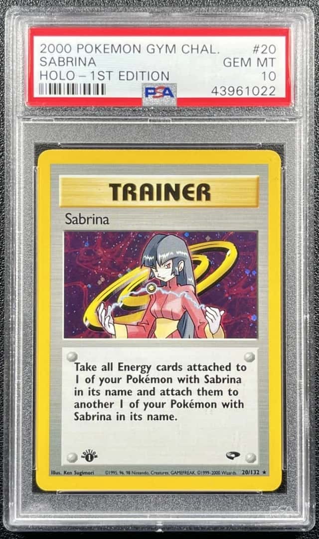 SABRINA PSA 10 2000 POKEMON GYM CHALLENGE 1ST EDITION #20/132 HOLO 1022