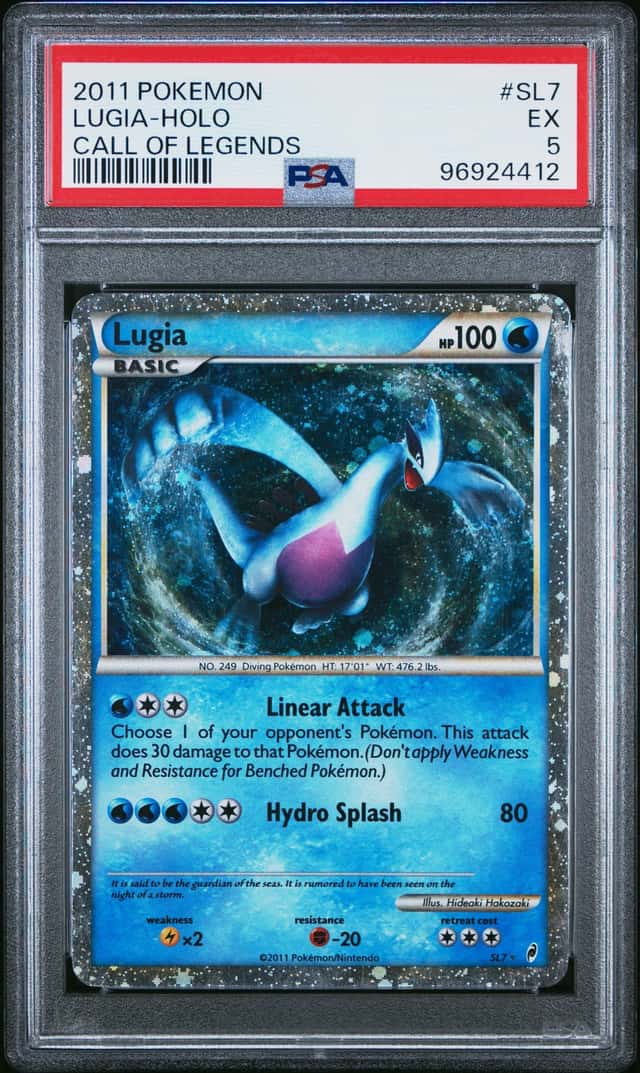 2011 Pokemon TCG Lugia SL7 Call of Legends Shiny Holo Rare PSA 5 Eng