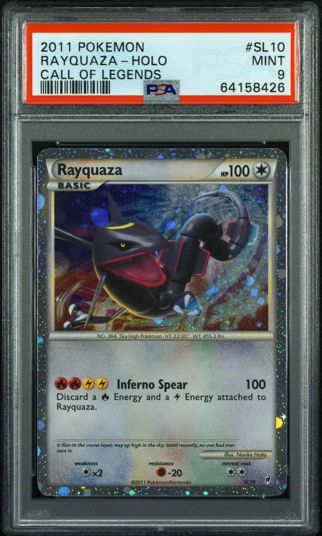 2011 Pokemon Call Of Legends Holo Rayquaza #SL10 PSA 9 MINT