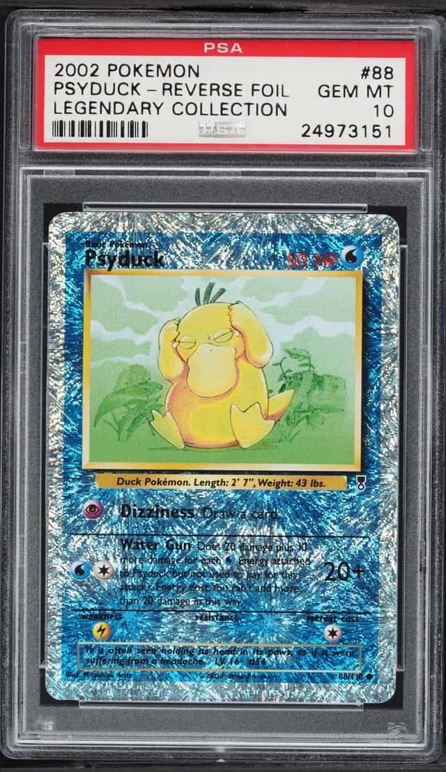 2002 Pokemon Legendary Collection Reverse Holo Psyduck #88 PSA 10 GEM MINT