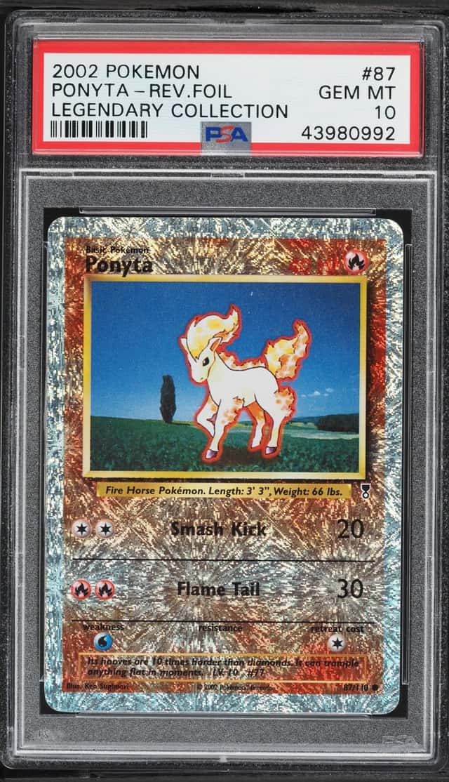 2002 Pokemon Legendary Collection Reverse Holo Ponyta #87 PSA 10 GEM MINT