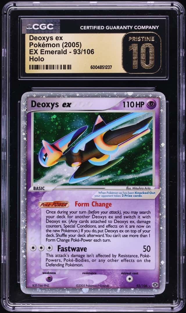 2005 Pokemon EX Emerald Holo Deoxys EX #93 CGC 10 PRISTINE