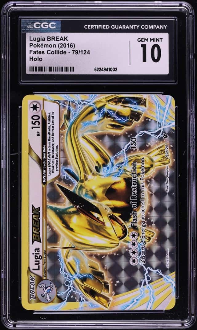2016 Pokemon XY Fates Collide Holo Lugia BREAK #79 CGC 10 GEM MINT