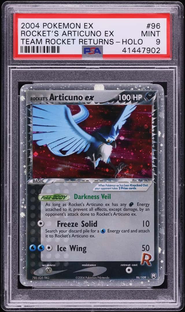 2004 Pokemon EX Team Rocket Returns Holo Rocket's Articuno EX #96 PSA 9 MINT