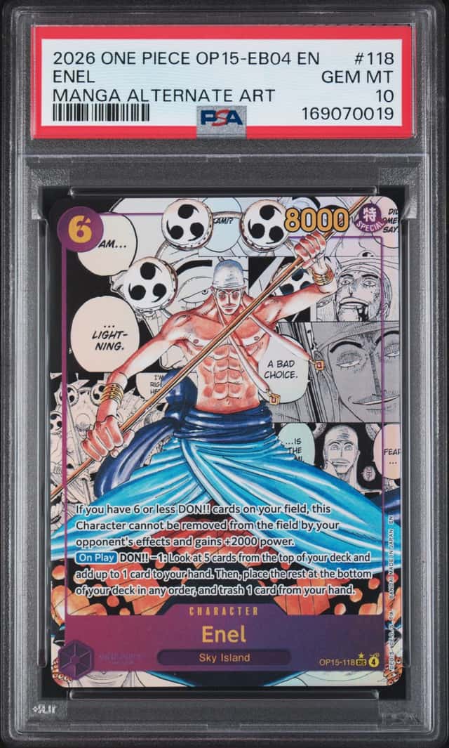 2026 One Piece Adventure On Kami's Island Manga Alternate Art Enel #OP15118