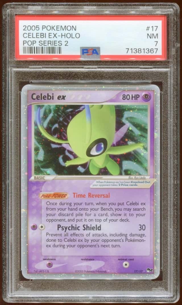 2005 POKEMON POP SERIES 2 CELEBI EX #17/17 RARE PROMO HOLO FOIL PSA 7 E9