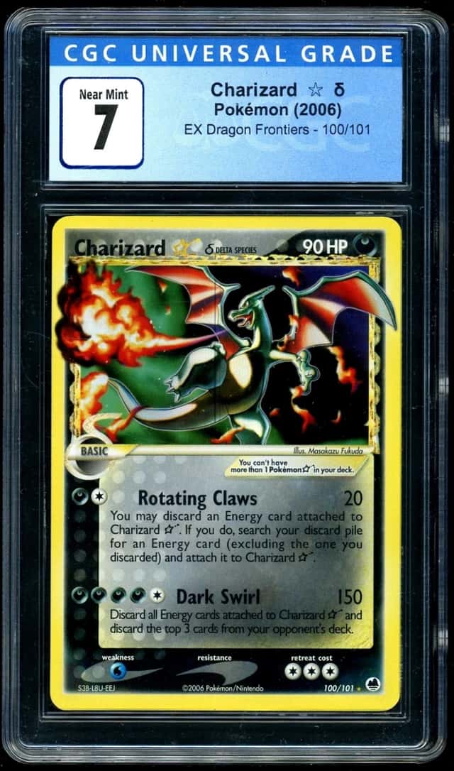 2006 Pokemon EX Dragon Frontiers Delta Species Gold Star Charizard CGC 7