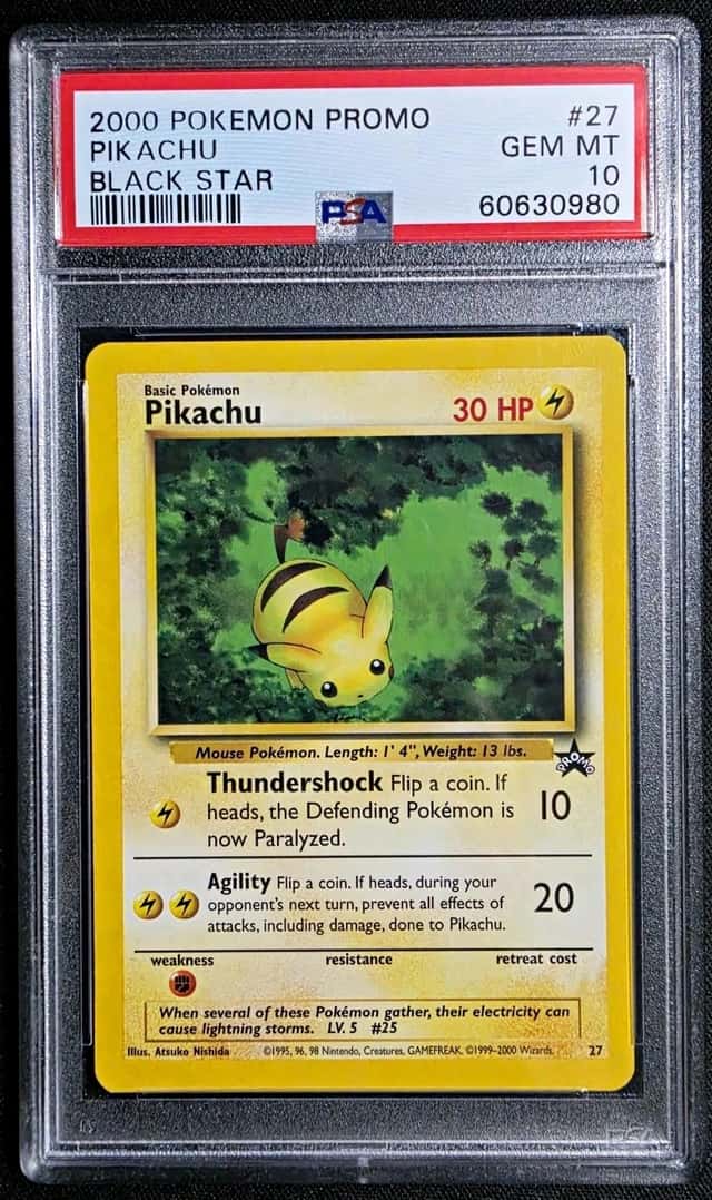 2000 Pokemon Pikachu WotC Black Star Promo #27/53 PSA 10 Regular English