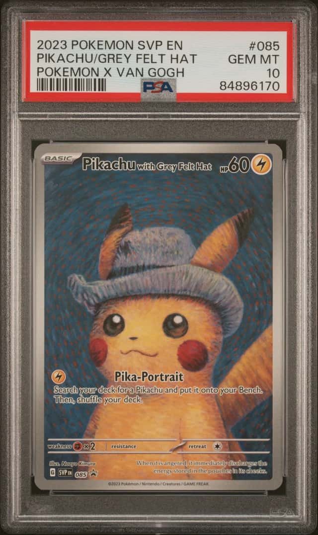 2023 Pokémon x Van Gogh SVP EN- Pikachu with Grey Felt Hat #085 PSA 10 GEM MINT!