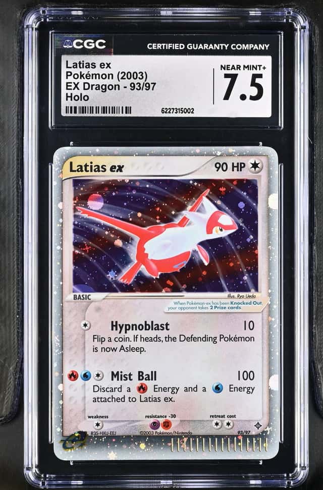 2003 Pokemon Ex Dragon #93 Latias Ex Holo CGC 7.5 NM+