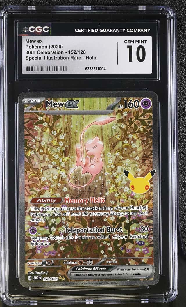 Mew ex *CGC 10* Special Illustration Rare *30th Celebration* #152/128 * Pokémon