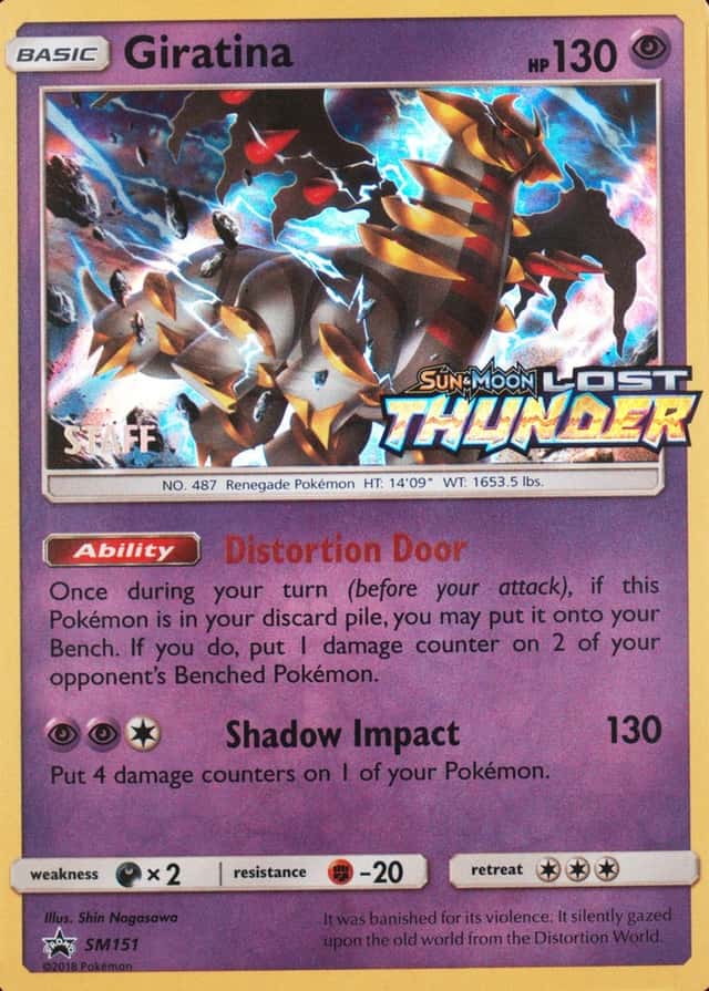 Holo · Prerelease · Lost Staff Thunder