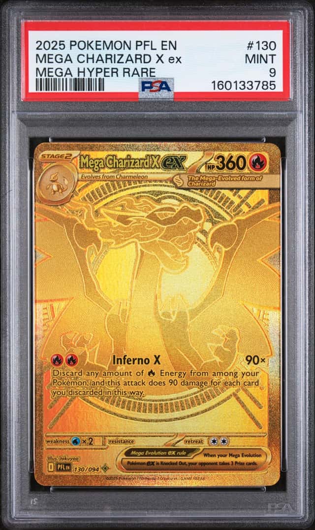2025 Pokemon Mega Evolution Phantasmal Flames Mega Hyper Rare Mega Charizard X Ex #130