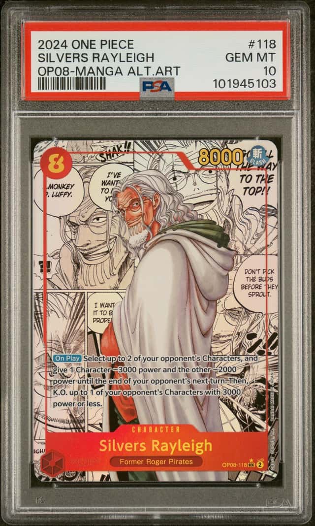 2024 One Piece Two Legends Manga Alternate Art Silvers Rayleigh #OP08118