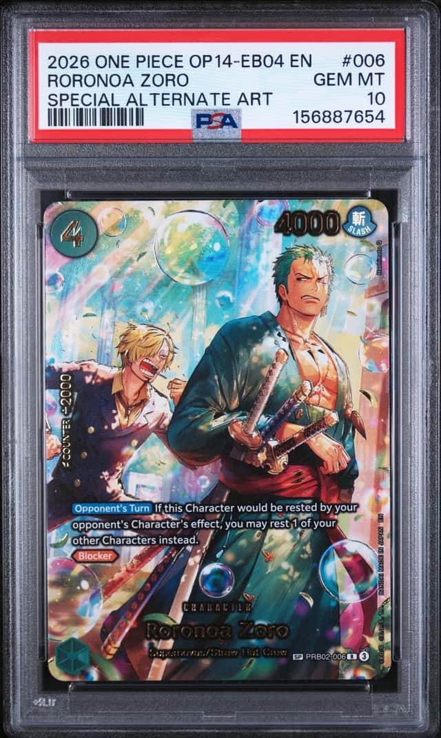 2026 One Piece the Azure Sea's Seven Special Alternate Art Roronoa Zoro #PRB02006