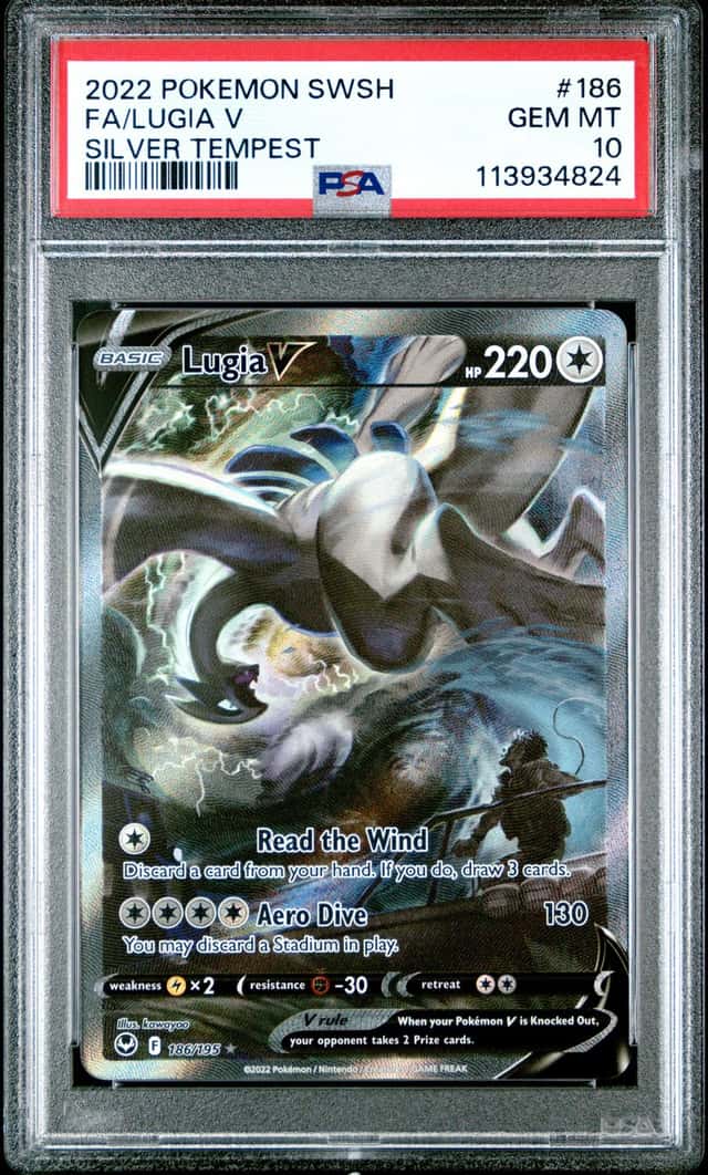Lugia V 186/195 Silver Tempest Pokemon PSA 10 *824
