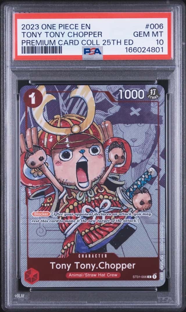 2023 ONE PIECE PREMIUM CARD COLLECTION 25TH EDITION TONY TONY CHOPPER PSA 10