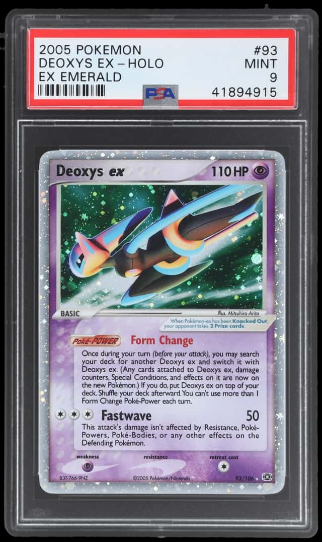 2005 Pokemon Ex Emerald Holo Deoxys Ex #93