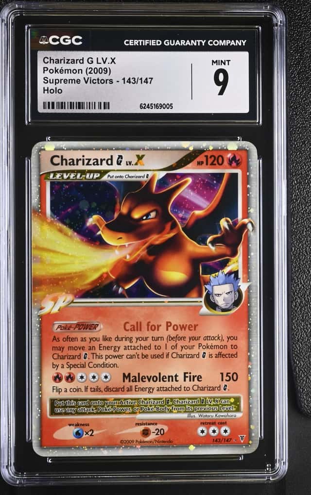 2009 Pokemon Supreme Victors #143/147 Charizard G LV.X Holo CGC 9 MINT