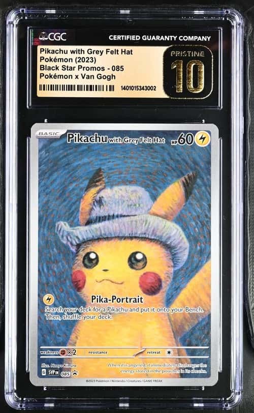 2023 Pokemon SVP EN X Van Gogh #085 Pikachu with Grey Felt Hat CGC 10 PRISTINE