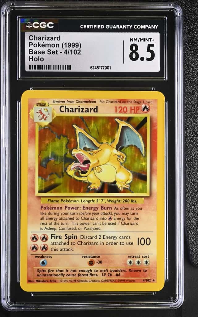 1999 Pokemon Base Set #4/102 Charizard Holo CGC 8.5 NM-MT+