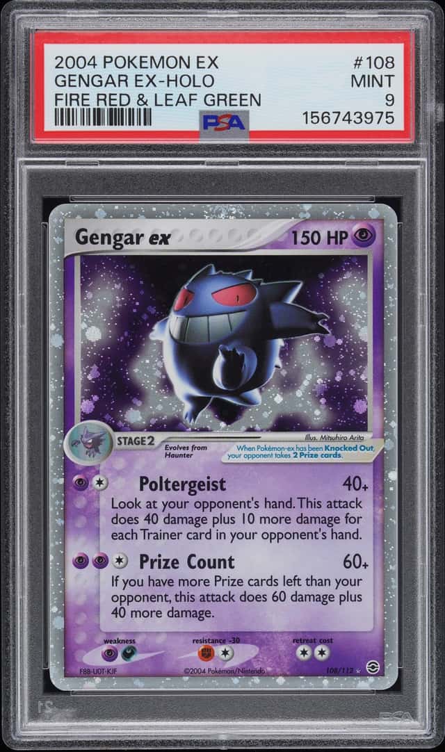 2004 Pokemon Ex Fire Red Leaf Green Holo Gengar Ex #108