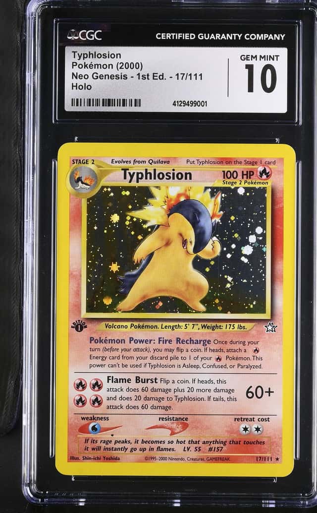 2000 Pokemon Neo Genesis 1st Edition Holo Typhlosion #17