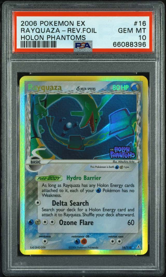2006 Pokemon Ex Holon Phantoms Reverse Foil Rayquaza #16