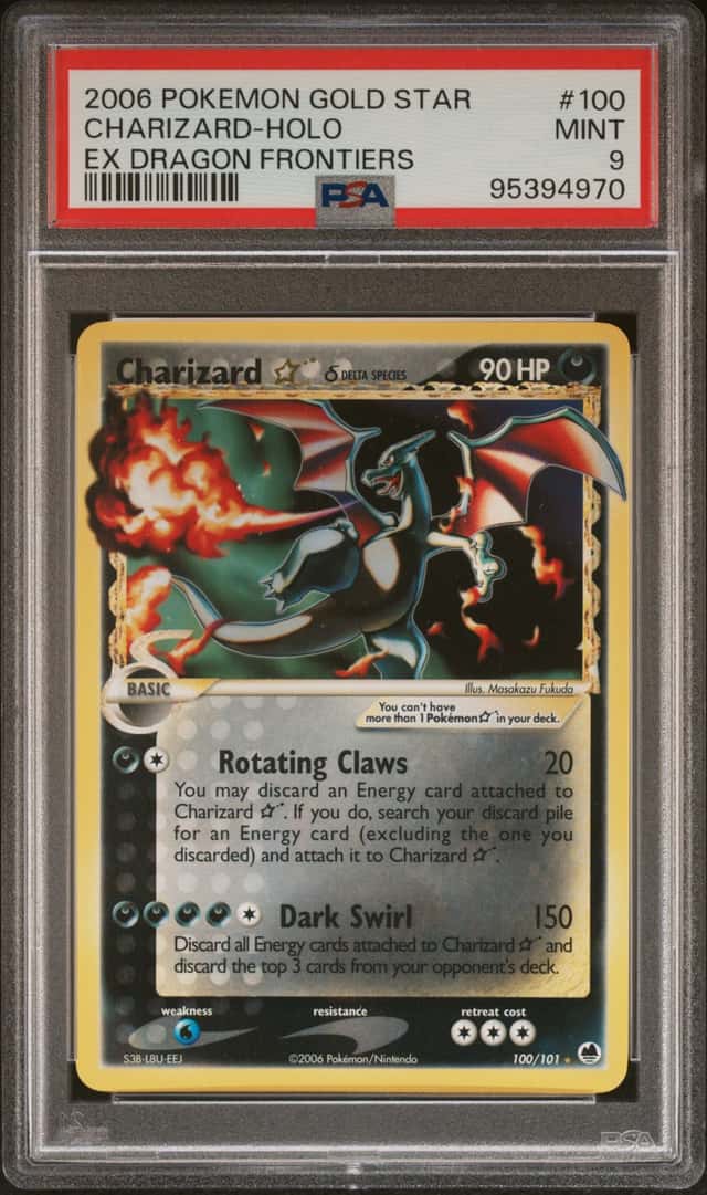 2006 Pokemon Ex Dragon Frontiers Holo Charizard Gold Star #100