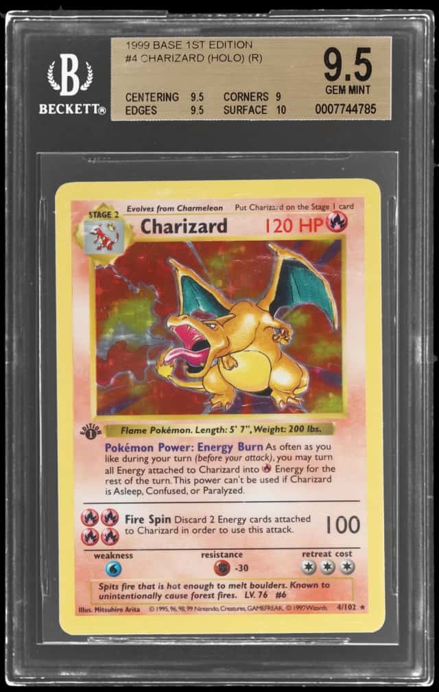 1999 Pokemon Base Set 1st Edition Holo Charizard #4