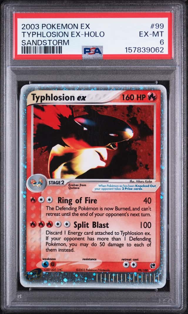 2003 Pokemon Ex Sandstrom #99 Typhlosion Ex Holo PSA 6 EX-MT