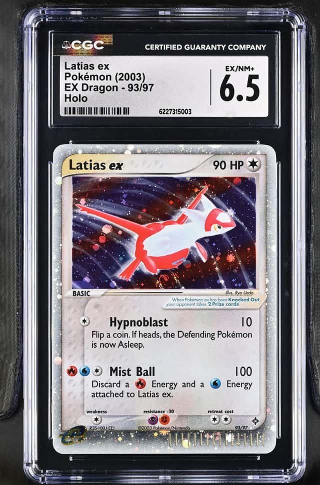 2003 Pokemon Ex Dragon #93 Latias Ex Holo CGC 6.5 EX-NM+