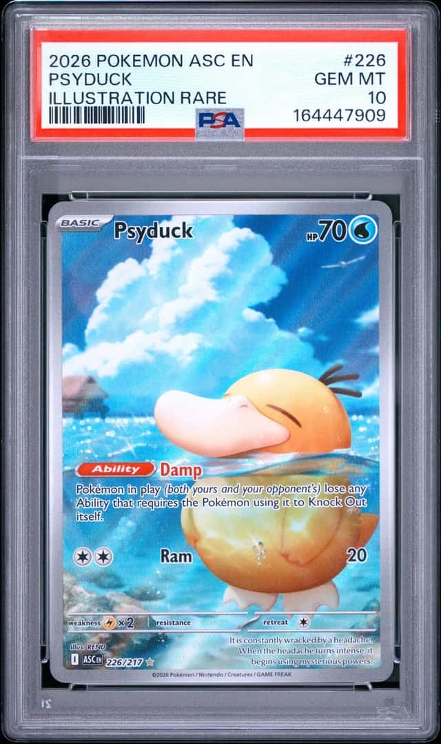 2026 POKEMON PSYDUCK ILLUSTRATION RARE ASCENDED HEROES #226 PSA 10