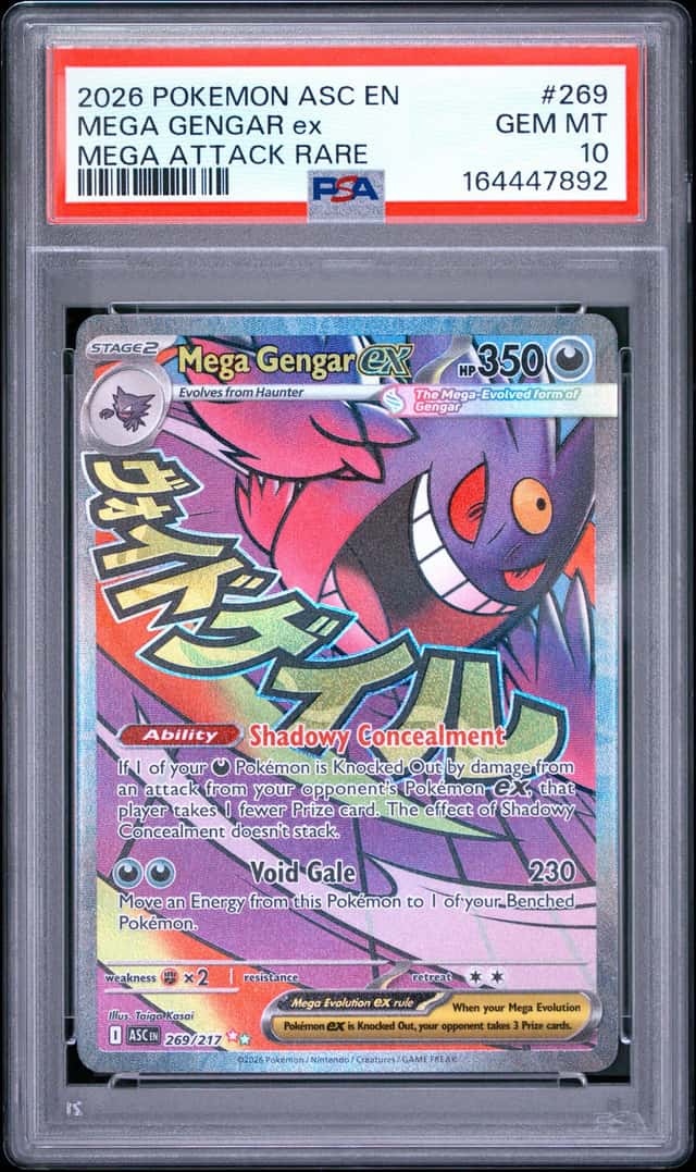 2026 POKEMON MEGA GENGAR ex MEGA ATTACK RARE ASCENDED HEROES #269 PSA 10