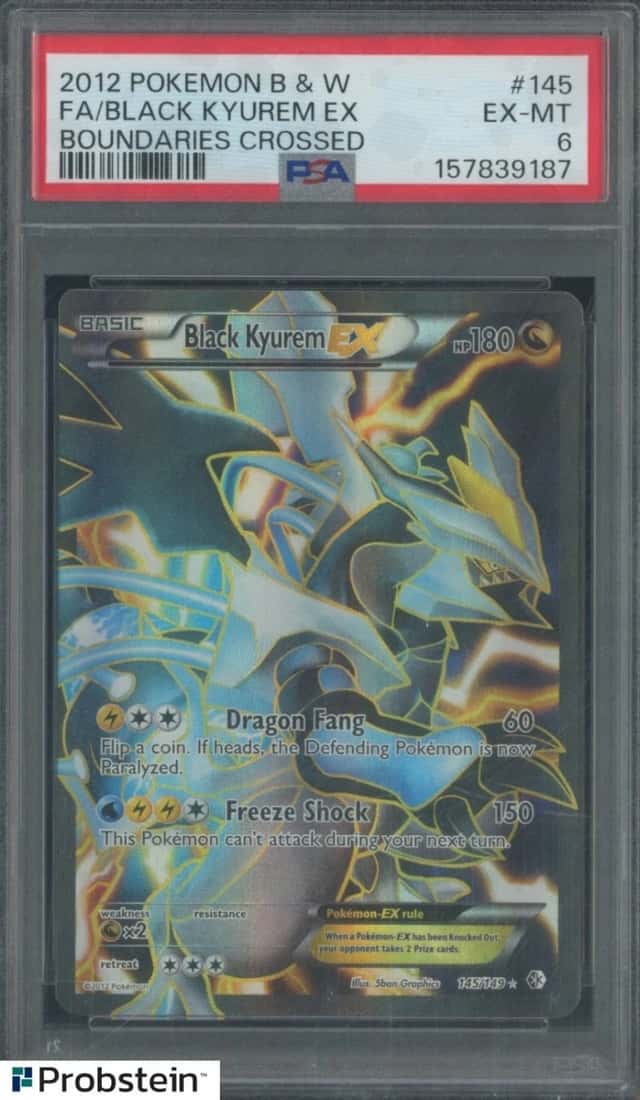 2012 Pokemon B & W Boundaries Crossed #145 FA Black Kyurem Ex PSA 6 EX-MT