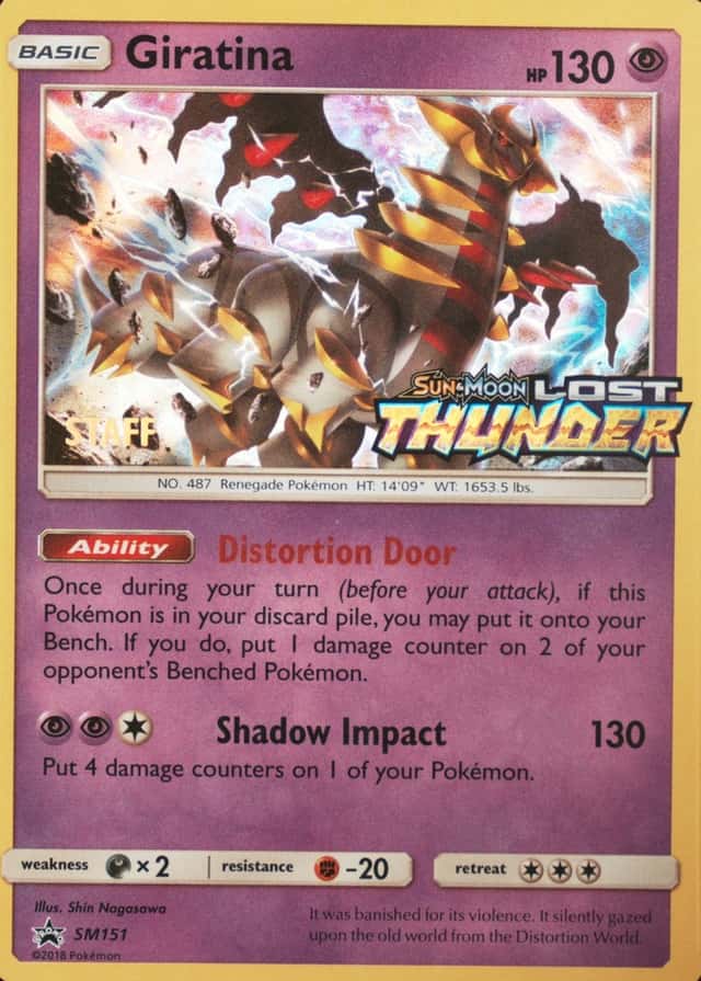 Holo · Prerelease · Lost Staff Thunder