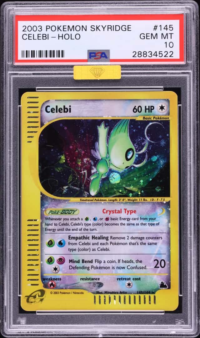 2003 Pokemon Skyridge Holo Crystal Celebi #145 MBA PSA 10 GEM MINT