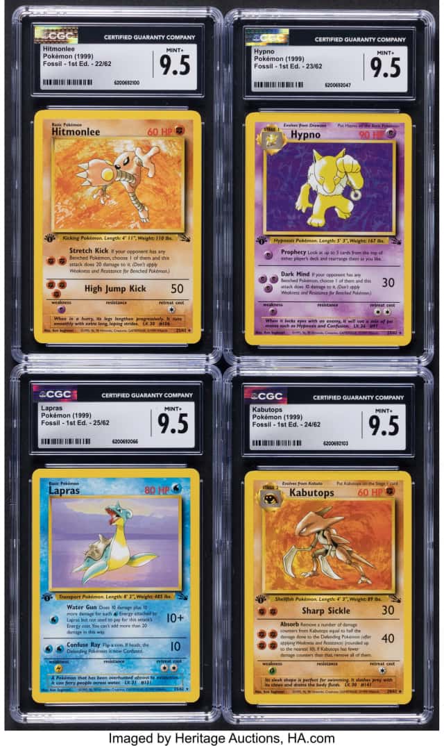 Pokémon 1st Edition Fossil Group of 4 CGC Trading...