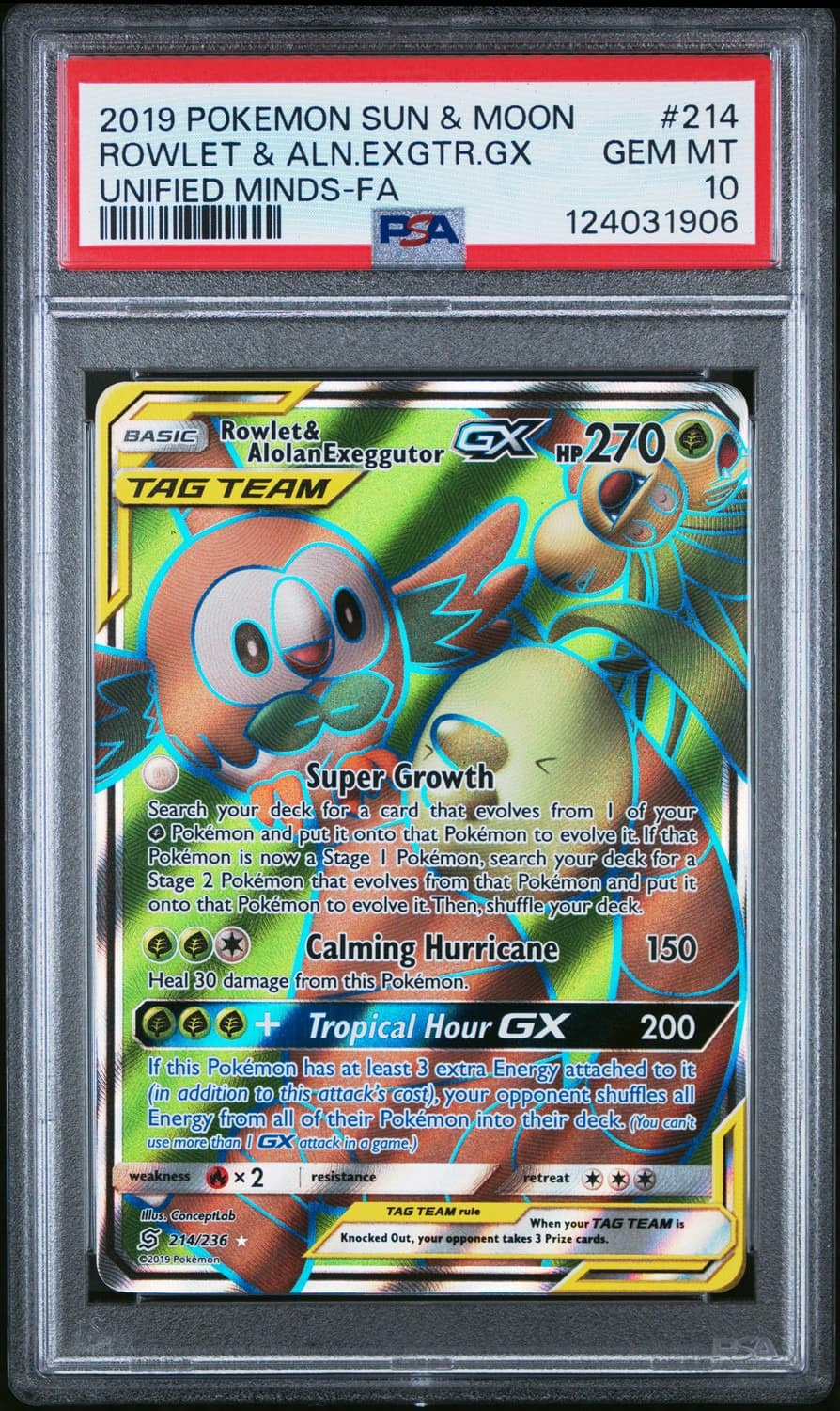 Rowlet & Alolan Exeggutor Gx