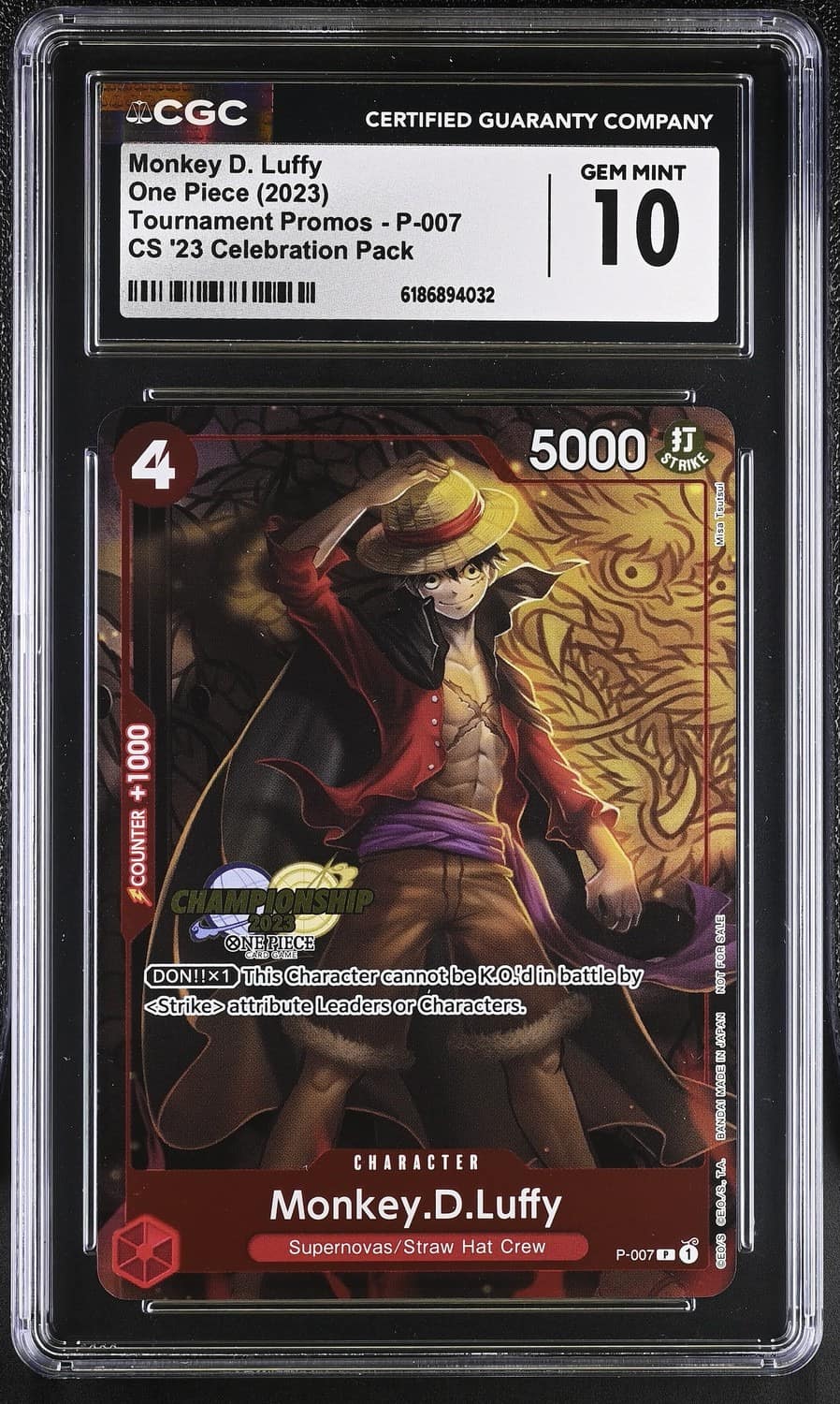 Monkey.d.luffy Silver Foil P/(championship 2023 Celebration Pack)