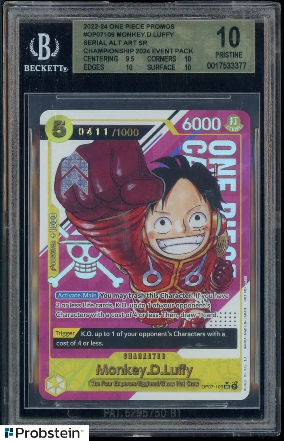 Monkey.d.luffy Serial Alt Art Sr/(championship 2024 Event Pack)