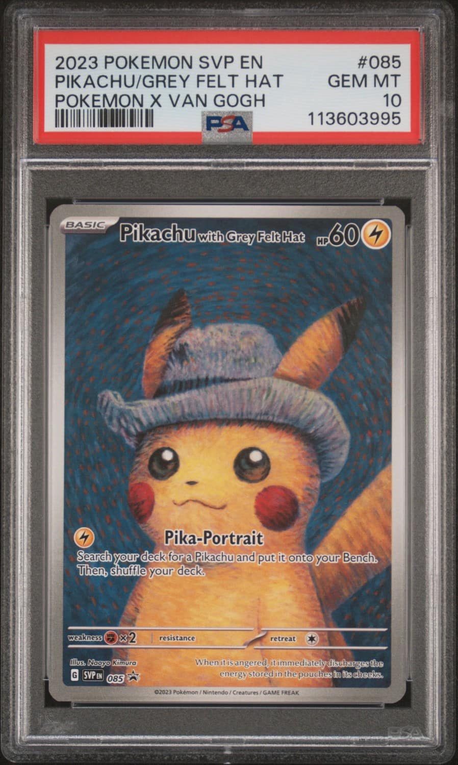 Pikachu/grey Felt Hat