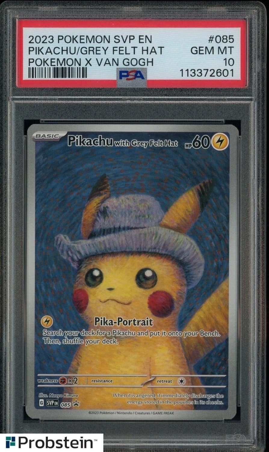 Pikachu/grey Felt Hat