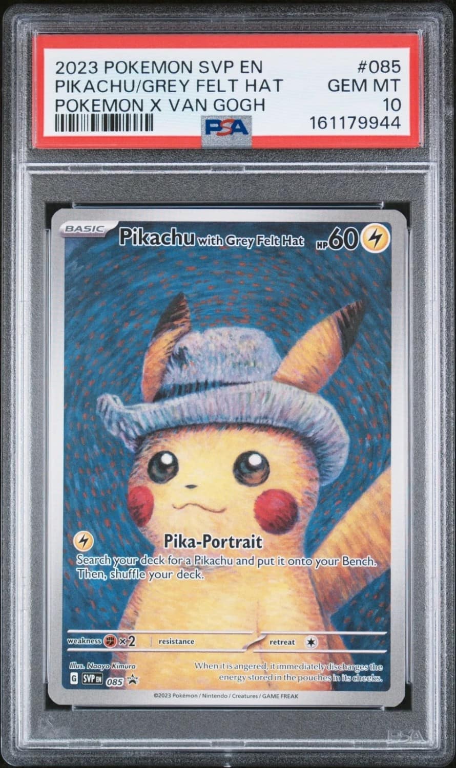 Pikachu/grey Felt Hat