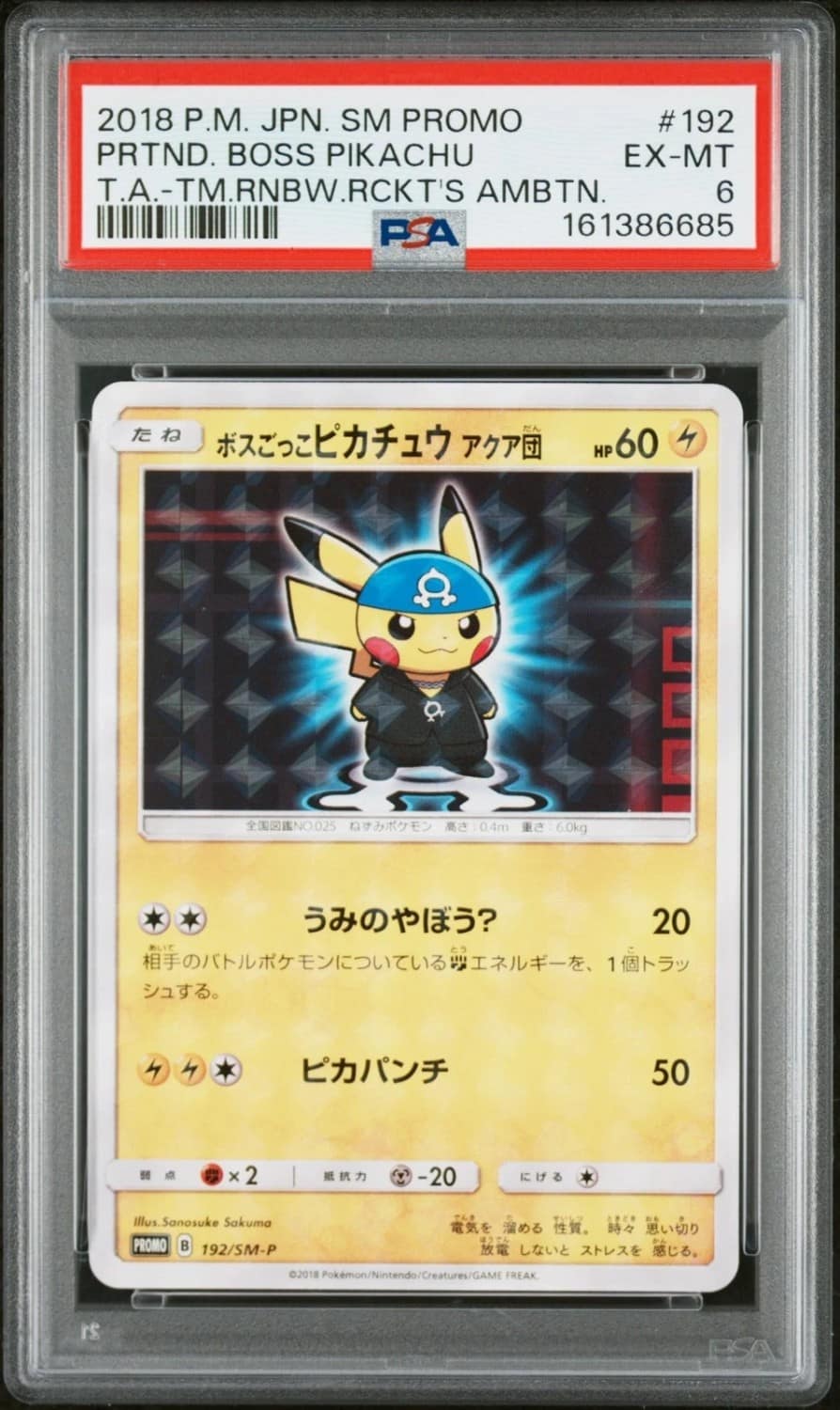 Pretend Boss Pikachu Team Aqua