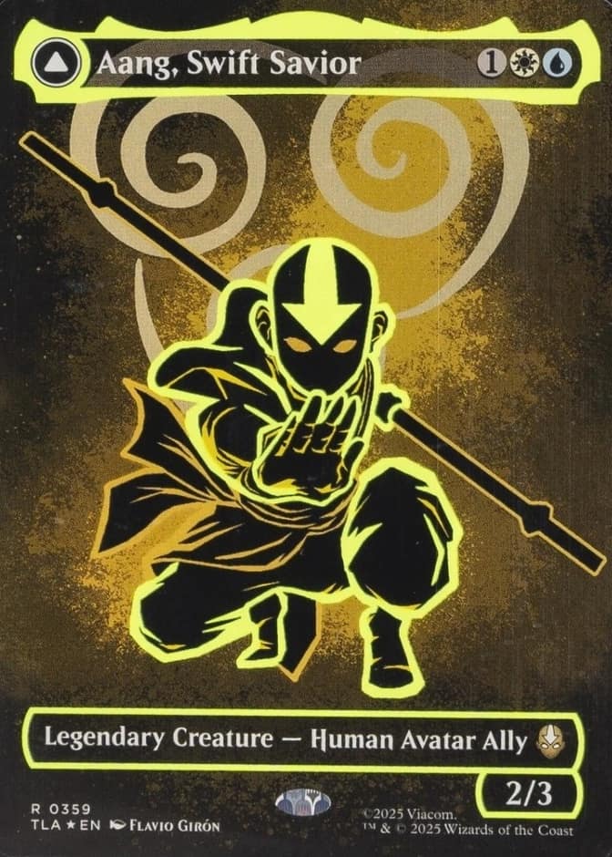 Aang, Swift Savior // Aang And La, Ocean'S Fury Borderless Neon Ink R