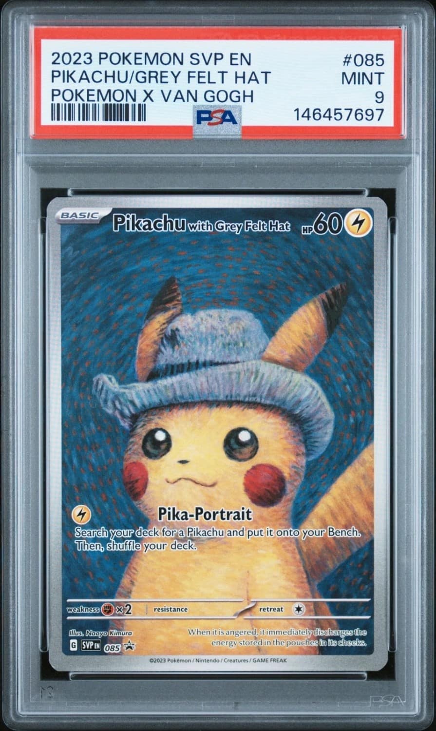 Pikachu/grey Felt Hat