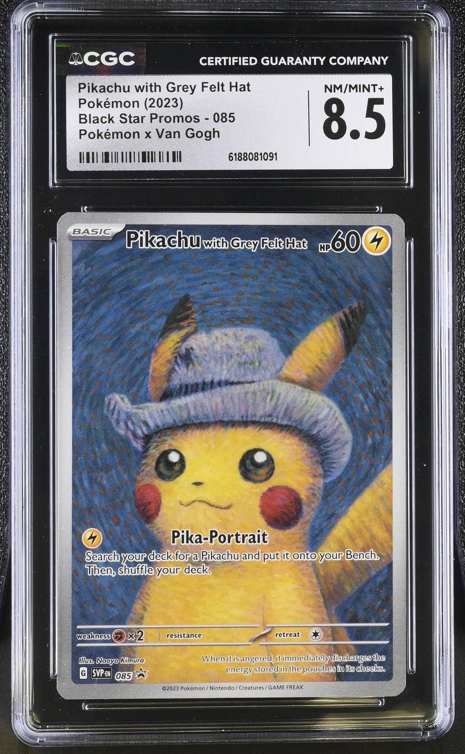 Pikachu/grey Felt Hat